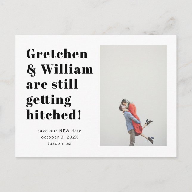 Cartão Postal Palavras Simples Salvem o Cartão-postal de Foto de (Frente)