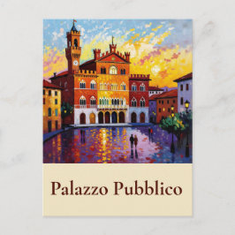 Cartão Postal Palazzo Pubblico - Siena, Tuscany, central Italy
