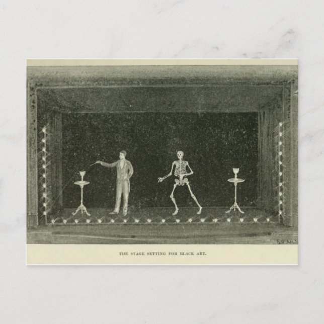 Cartão Postal palco para arte negra (Frente)