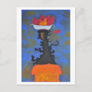 Cartão postal Palenquera y rosas