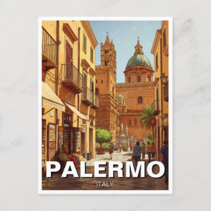 Cartão Postal Palermo Sicily Itália Viagem