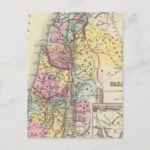 Cartão Postal Palestina com Arábia Petraea