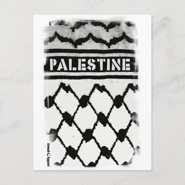 Cartão Postal Palestine Keffiyah (Frente)