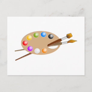 Cartão Postal Paleta de artistas