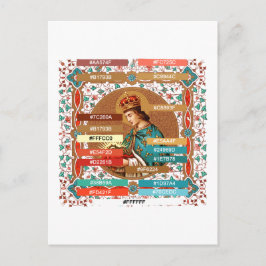 Cartão Postal Paleta de cores para Ruas. Louis IX o Rei (BK 065)