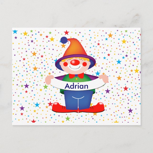 Cartão Postal palhaço (Frente)