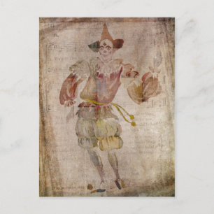 Cartão Postal Palhaço no Espelho