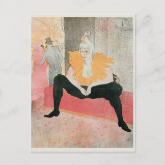 Cartão Postal Palhaço sentado Henri de Toulouse-Lautrec