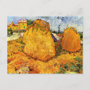 Cartão Postal Palheiros na Provença por Vincent van Gogh