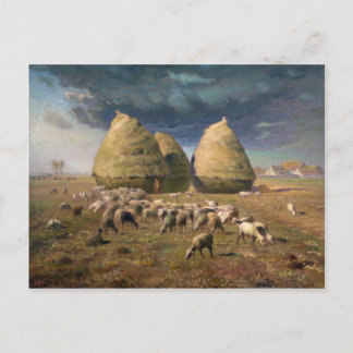 Cartão Postal Palheiros: Outono - Jean-François Millet