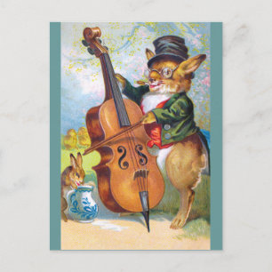 Cartão Postal Palheta: Bunny com Cello