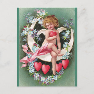 Cartão Postal Palheta: Cherub em uma lua falsa 1