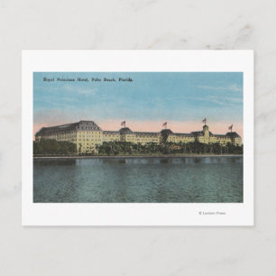 Cartão Postal Palm Beach, FL - Vista externa de Royal Poinciana