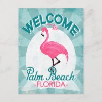 Palm Beach Pink Flamingo - Flamingo Vintage Retro