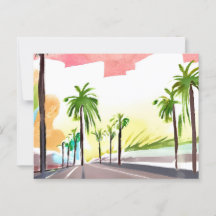 Palm Road | Aquarela Contemporânea Moderna