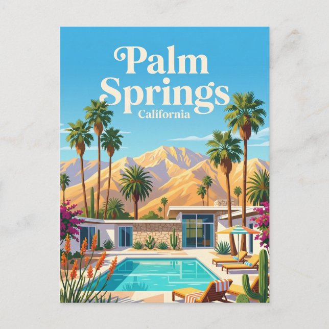 Cartão Postal Palm Springs Califórnia (Frente)