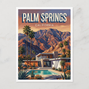 Cartão Postal Palm Springs Vista da Montanha San Jacinto Califór