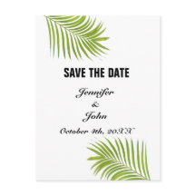 Palm Tree Foliage Green Watercolor Deixa Casamento