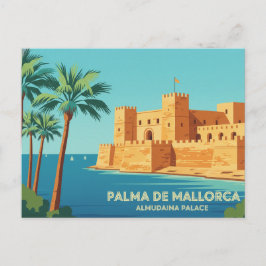 Cartão Postal Palma de Mallorca ROYAL PALACE OF LA ALMUDAINA