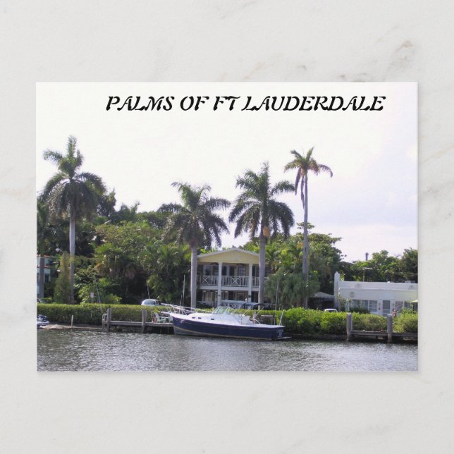 CARTÃO POSTAL PALMAS DE FT LAUDERDALE (Frente)