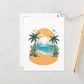 Cartão Postal Palmeira de Sun Beach