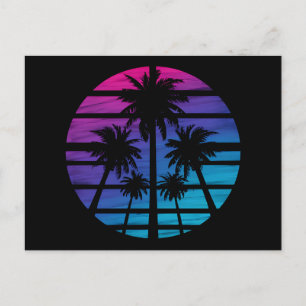 Cartão Postal Palmeira Havaiana Praia Férias de Verão