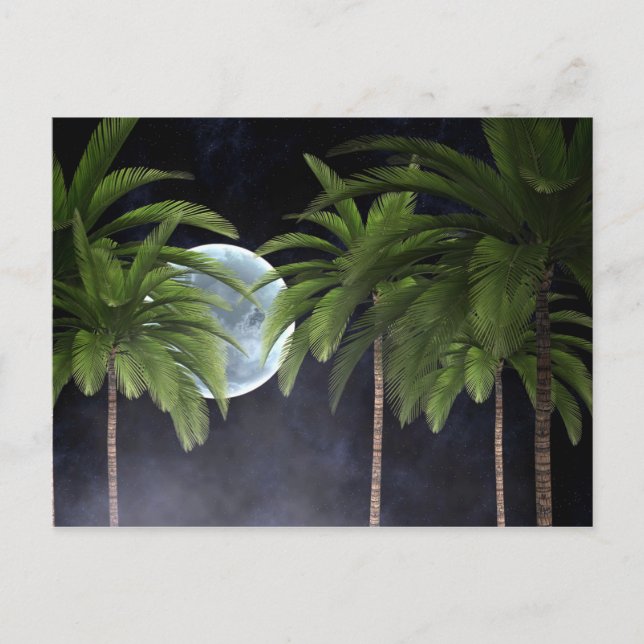 Cartão Postal Palmeiras Contra a Lua (Frente)