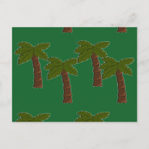 Cartão Postal Palmeiras em verde escuro