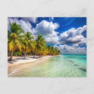 Cartão Postal Palmeiras na praia de Isla Saona Gift