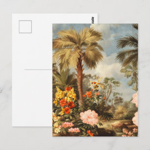 Cartão Postal Palmeiras Tropicais Botânicas Vintage