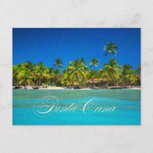 Cartão Postal Palmeiras Tropicais de Punta Cana na Vista da Prai