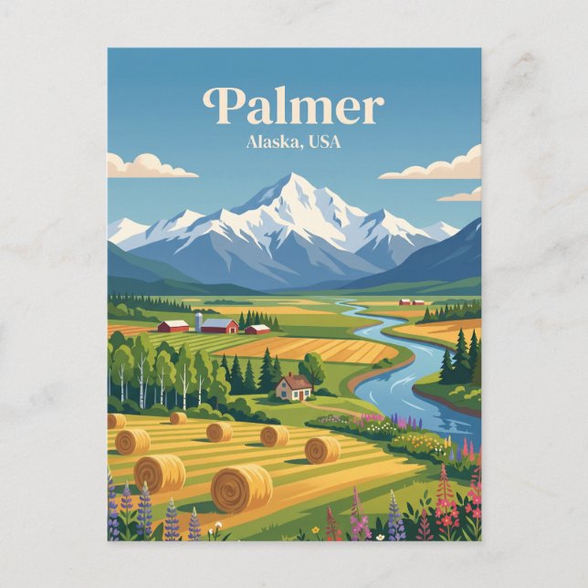 Cartão Postal Palmer Alasca (Frente)