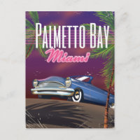 Palmetto Bay Florida EUA poster de viagens dos ano