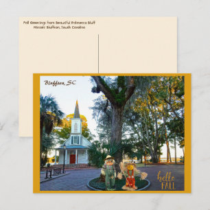 Cartão Postal Palmetto Bluff Chapel Bluffton SC Espantalhos de O