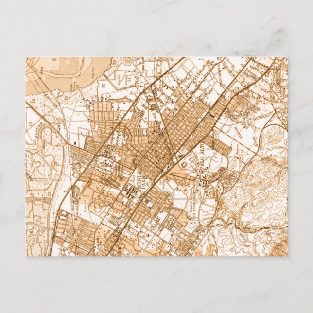 Cartão postal Palo Alto Menlo Park Vintage (Frente)