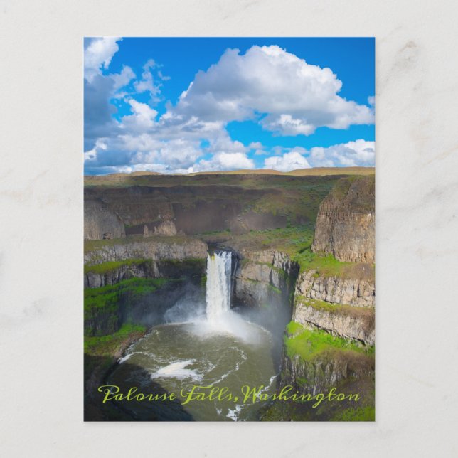 Cartão Postal Palouse Falls Estado de Washington (Frente)