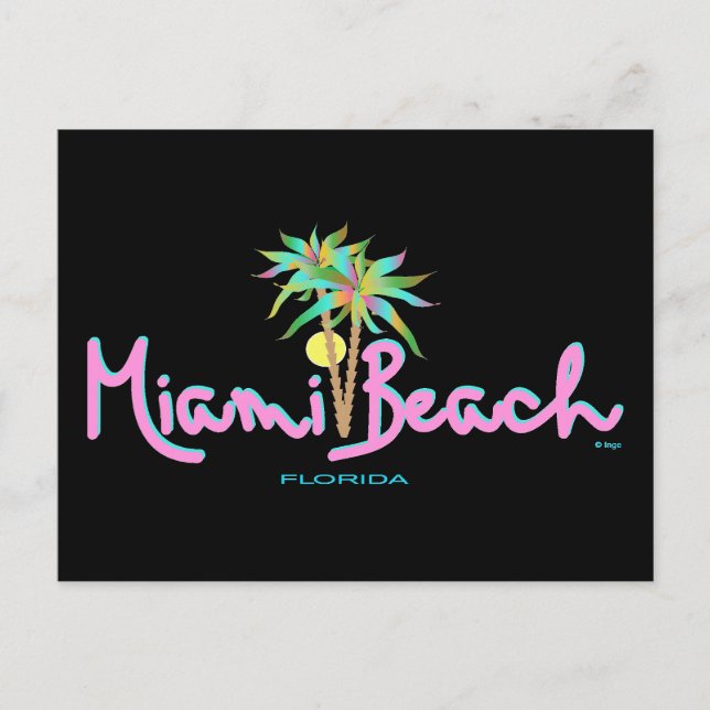 Cartão Postal Pam de Miami Beach (Frente)