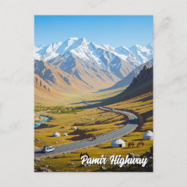 Cartão Postal Pamir Highway Tajiquistão Viagem