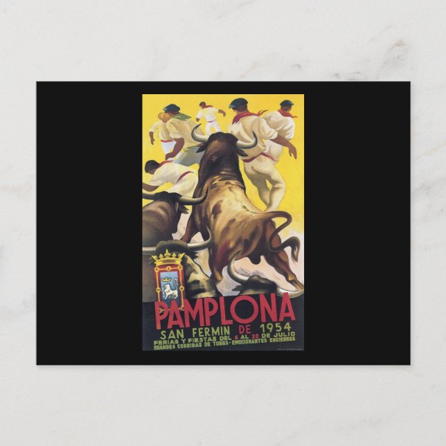 Cartão Postal Pamplona San Fermin (Frente)