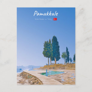Cartão Postal Pamukkale, Turquia - Piscinas Termais