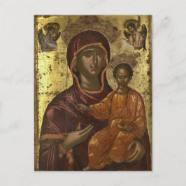 Cartão Postal Panagia Odigitria Ícone Cristão Ortodoxo