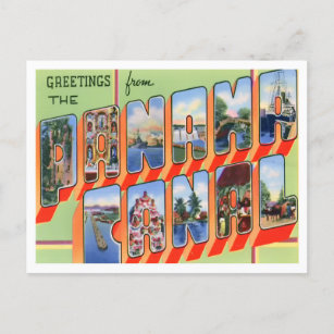 Cartão postal Panamá Canal Vintage