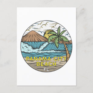 Cartão Postal Panamá City Beach Florida Vintage