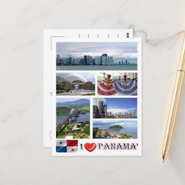 Cartão Postal Panamá - Eu Amo - (Frente/Verso In Situ)