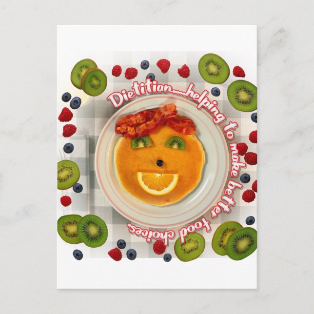 CARTÃO POSTAL PANCAKE FACE DIETITIAN (Frente)