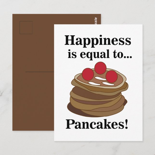 Cartão Postal Pancakes Breakfast Food (Frente/Verso)