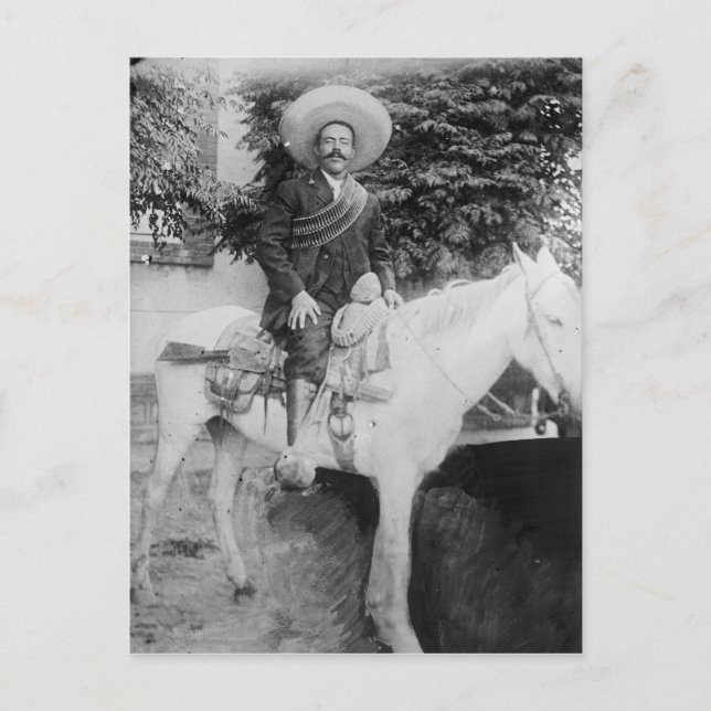 Cartão Postal Pancho Villa Mexicano Revolucionário Geral (Frente)
