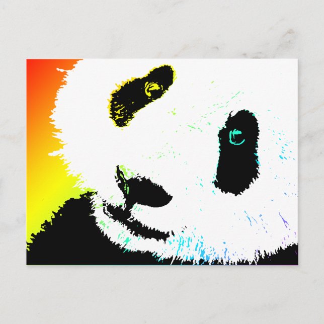 Cartão Postal panda. (Frente)