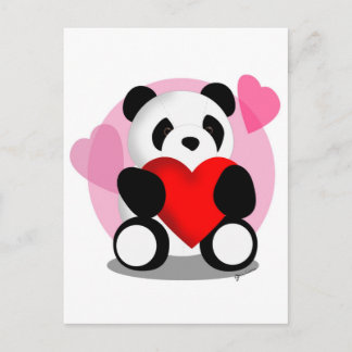 Cartão Postal Panda Bear Love