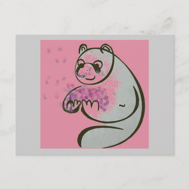 Cartão Postal Panda Bear Love (Frente)